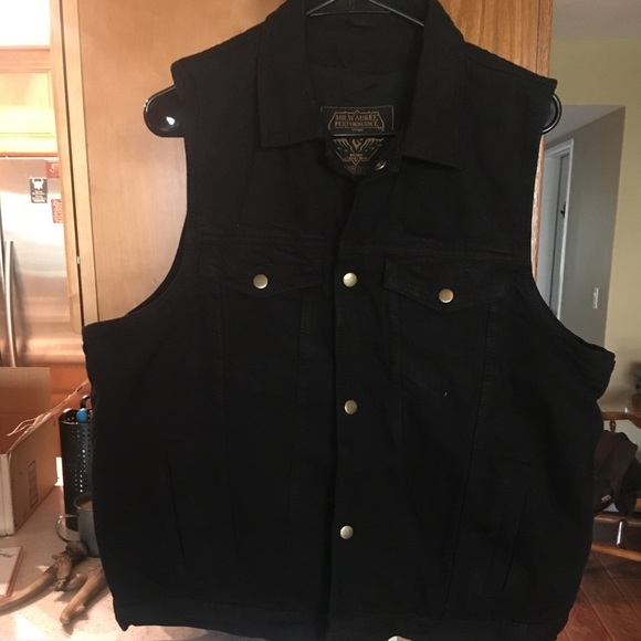 milwaukee denim vest